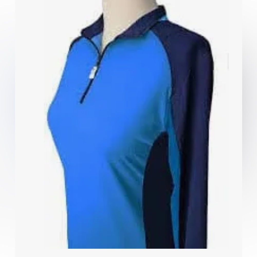Blue EIS (Equestrian In Style) 1/4 zip Sunshirt